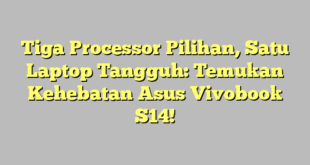 Tiga Processor Pilihan, Satu Laptop Tangguh: Temukan Kehebatan Asus Vivobook S14!