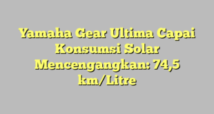 Yamaha Gear Ultima Capai Konsumsi Solar Mencengangkan: 74,5 km/Litre