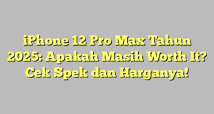 iPhone 12 Pro Max Tahun 2025: Apakah Masih Worth It? Cek Spek dan Harganya!